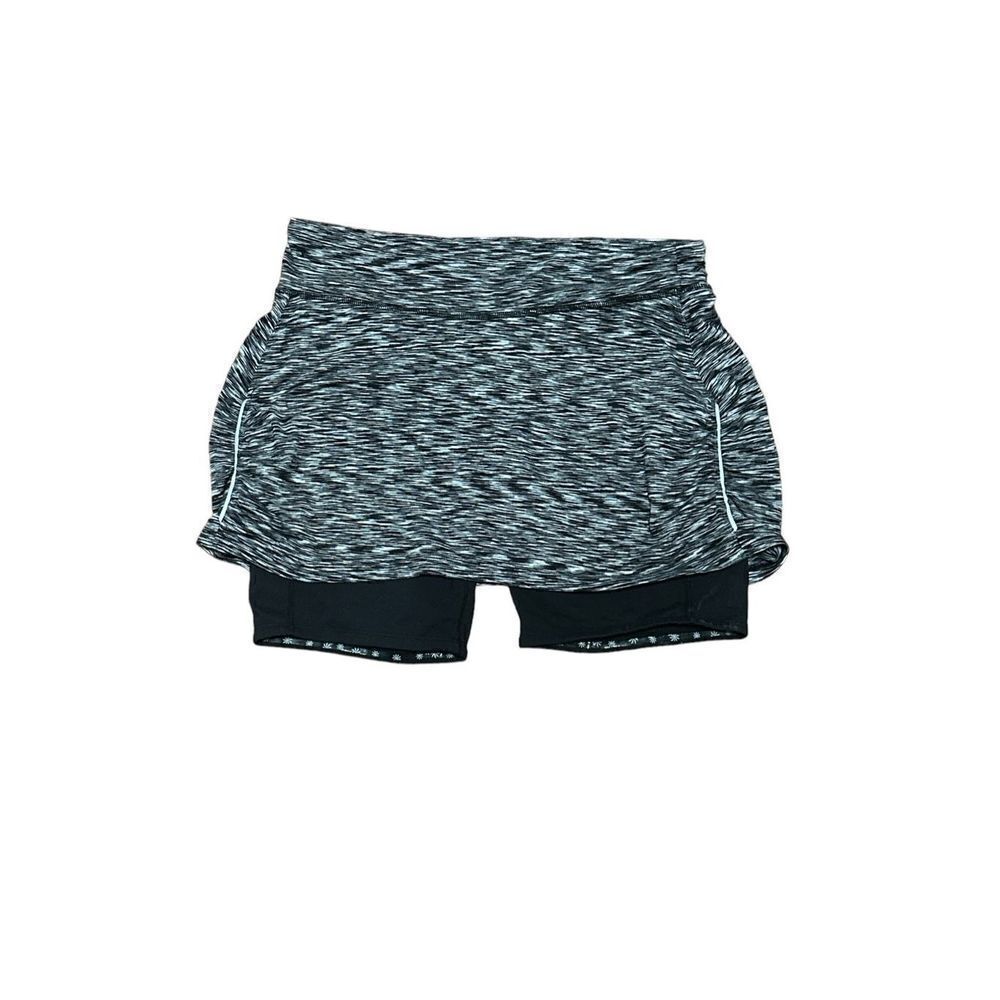 Nice Athleta Women’s 2 in 1 Aurora Contender Skort Sz Medium Ruched sides with r